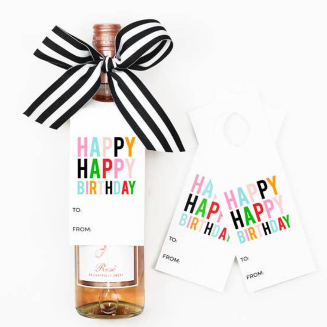 Happy Birthday Bottle Tags! (Set of 3)