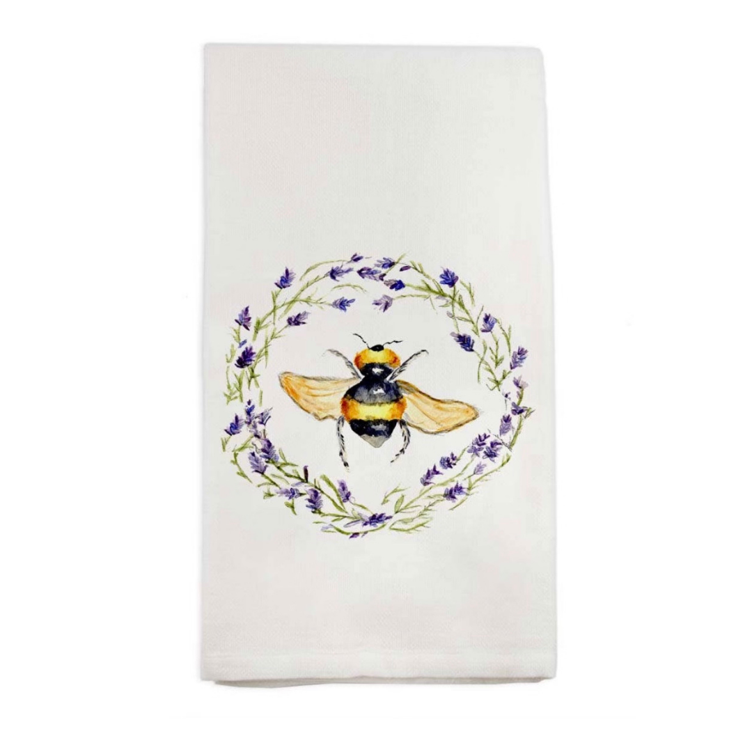 Lavender Bee Tea Towel
