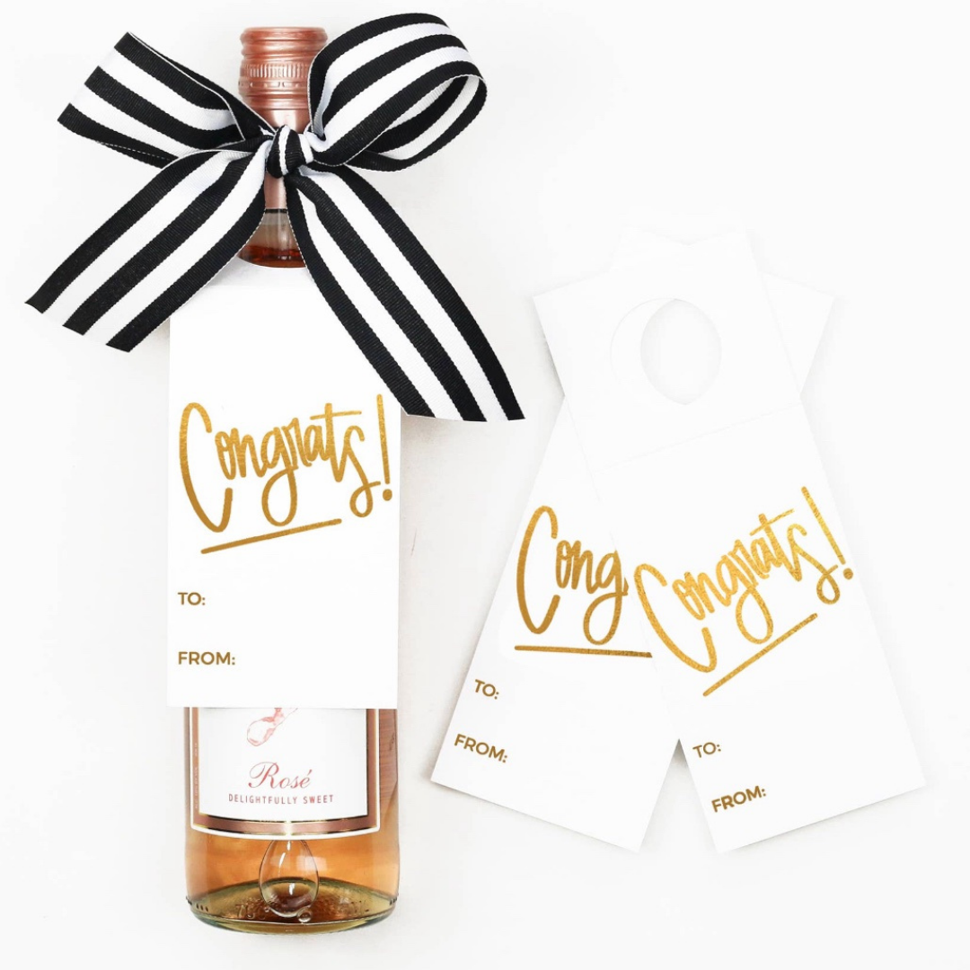 Congrats Bottle Tags! (Set of Three)