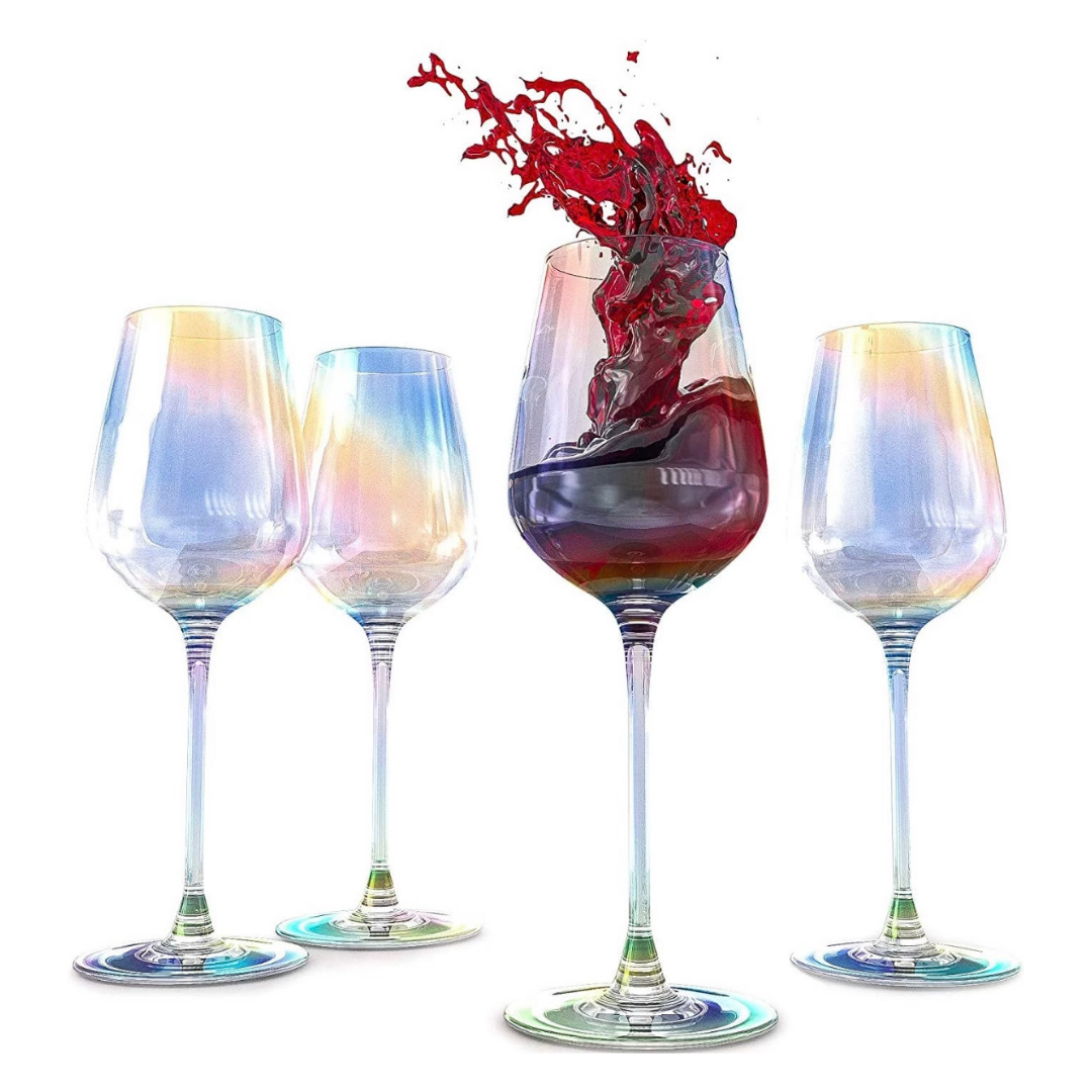 Iridescent Luxe Wine Glasses (Set of Four)