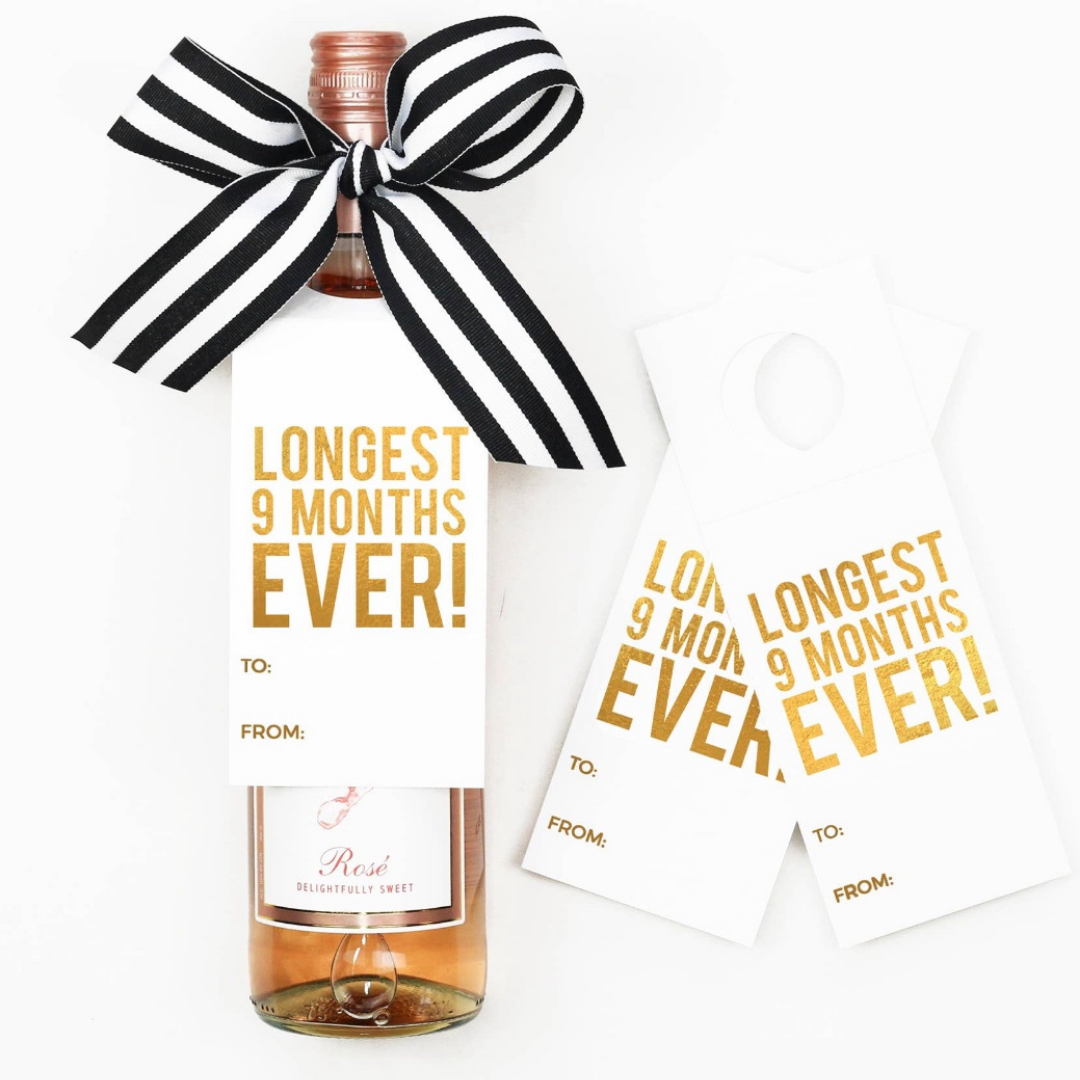 Longest Nine Months Ever! Bottle Tags (Set of 3)