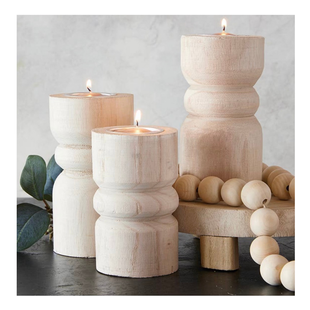 Mini Wooden Candle Holder