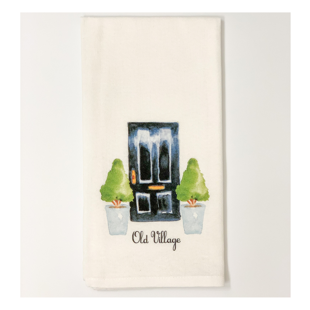 Old Village Tea Towel