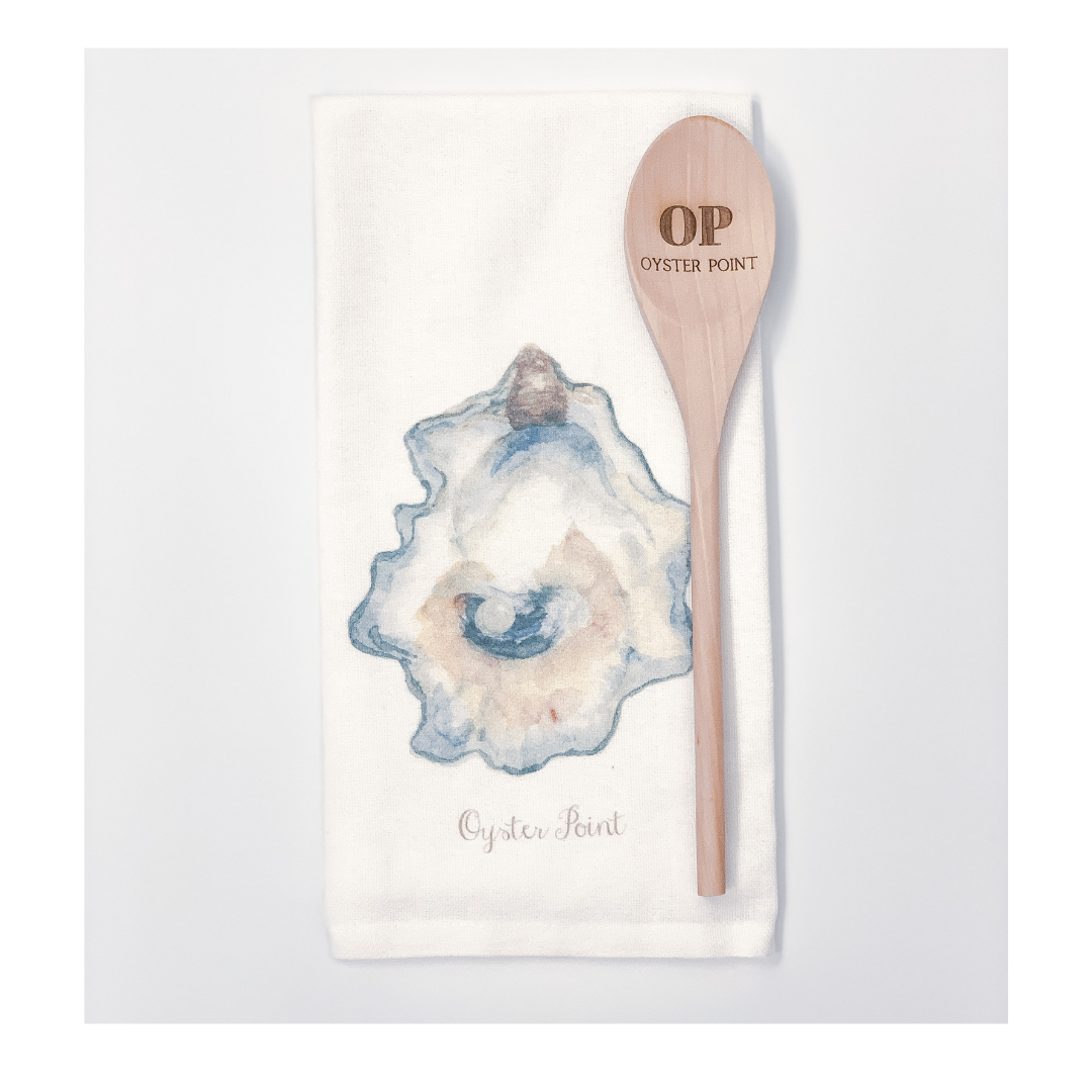 Oyster Point Wooden Serving Spoon