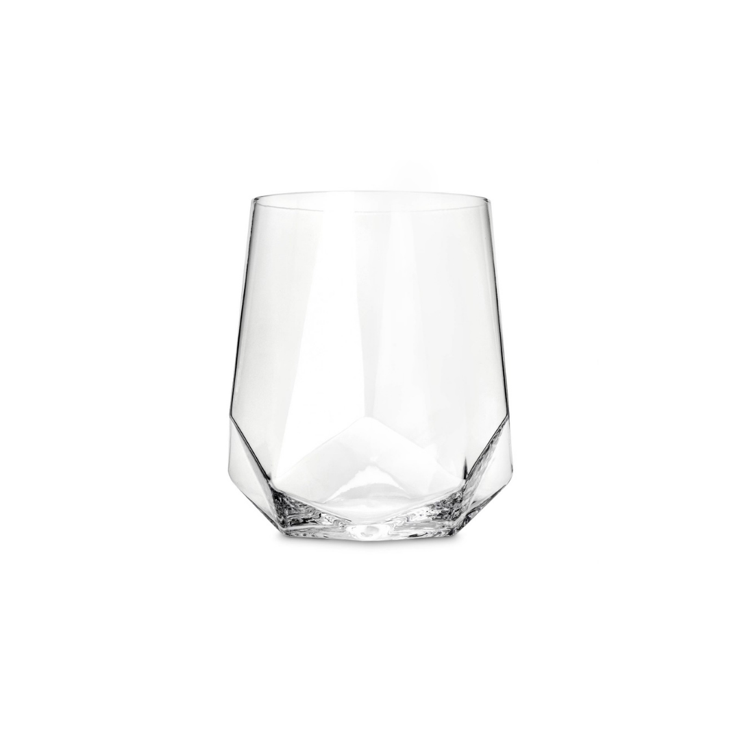Faceted Crystal Wine Glass (Set of Two)